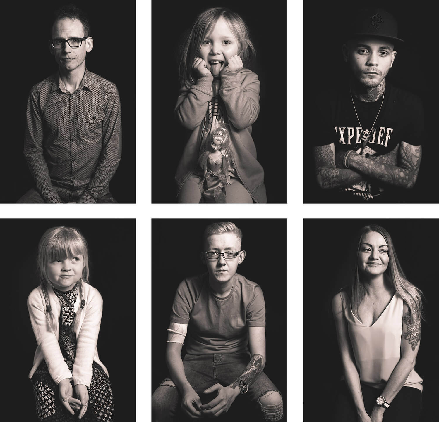 Selection of portraits from '47 / A Life With Cystic Fibrosis'
