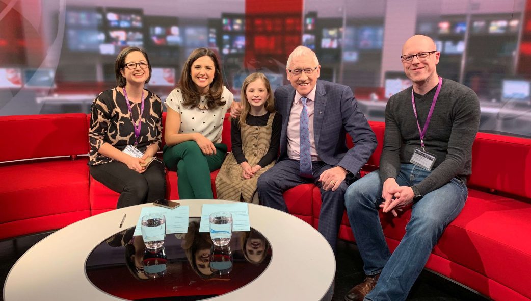On the BBC1 Yorkshire Look North sofa