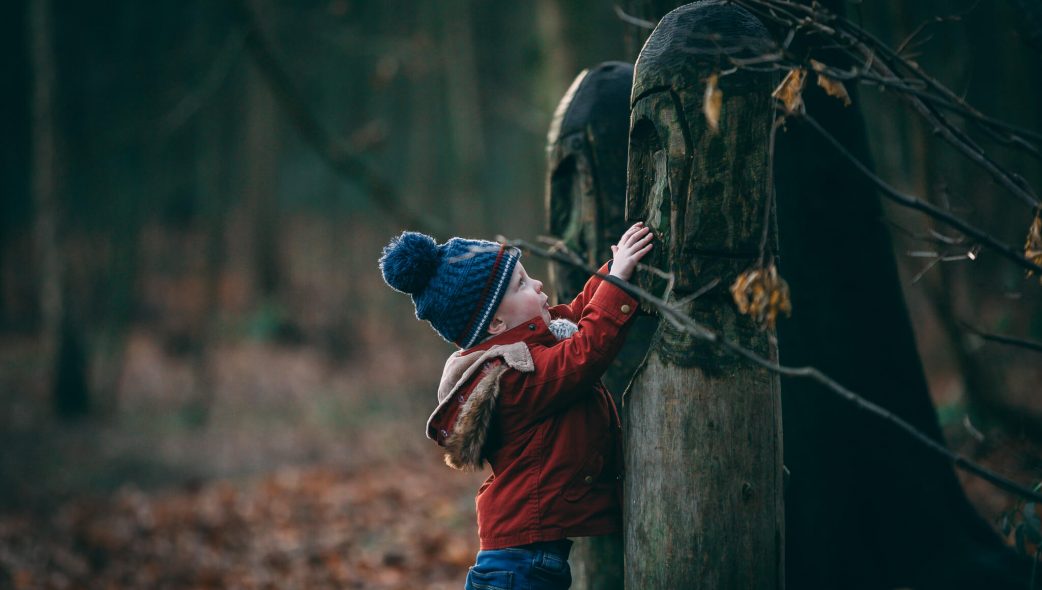 E exploring in the woods at Newmillerdam