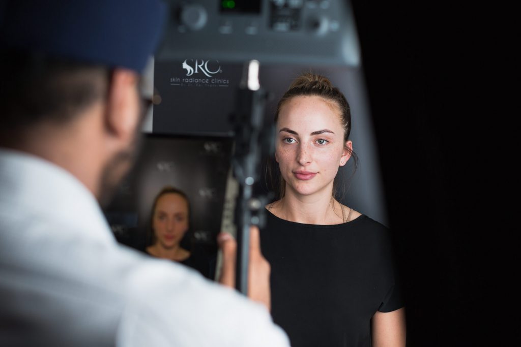Patient being photographed