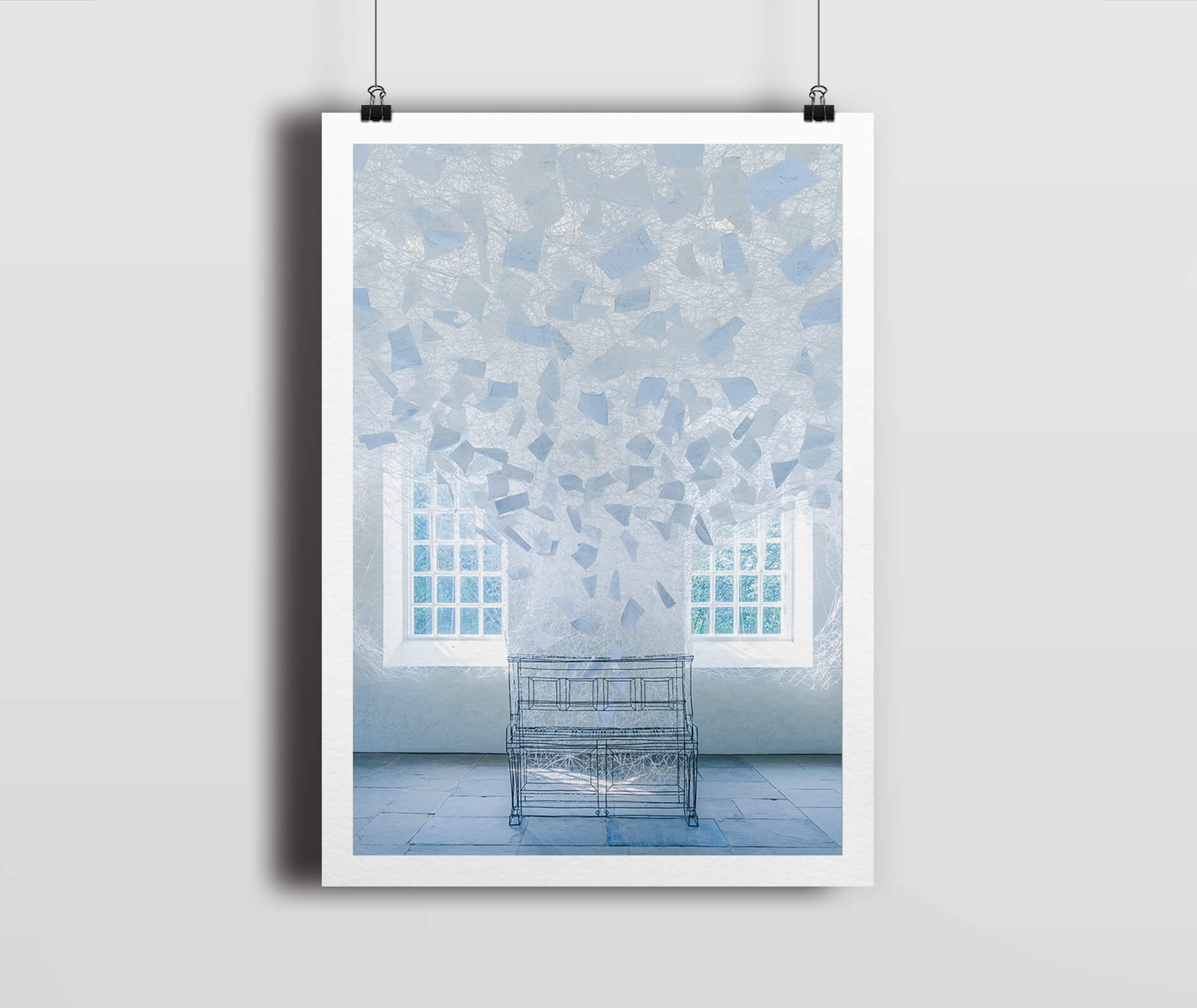 "BEYOND TIME" Giclée Fine Art Print, Chiharu Shiota Yorkshire Sculpture Park (Hanging)