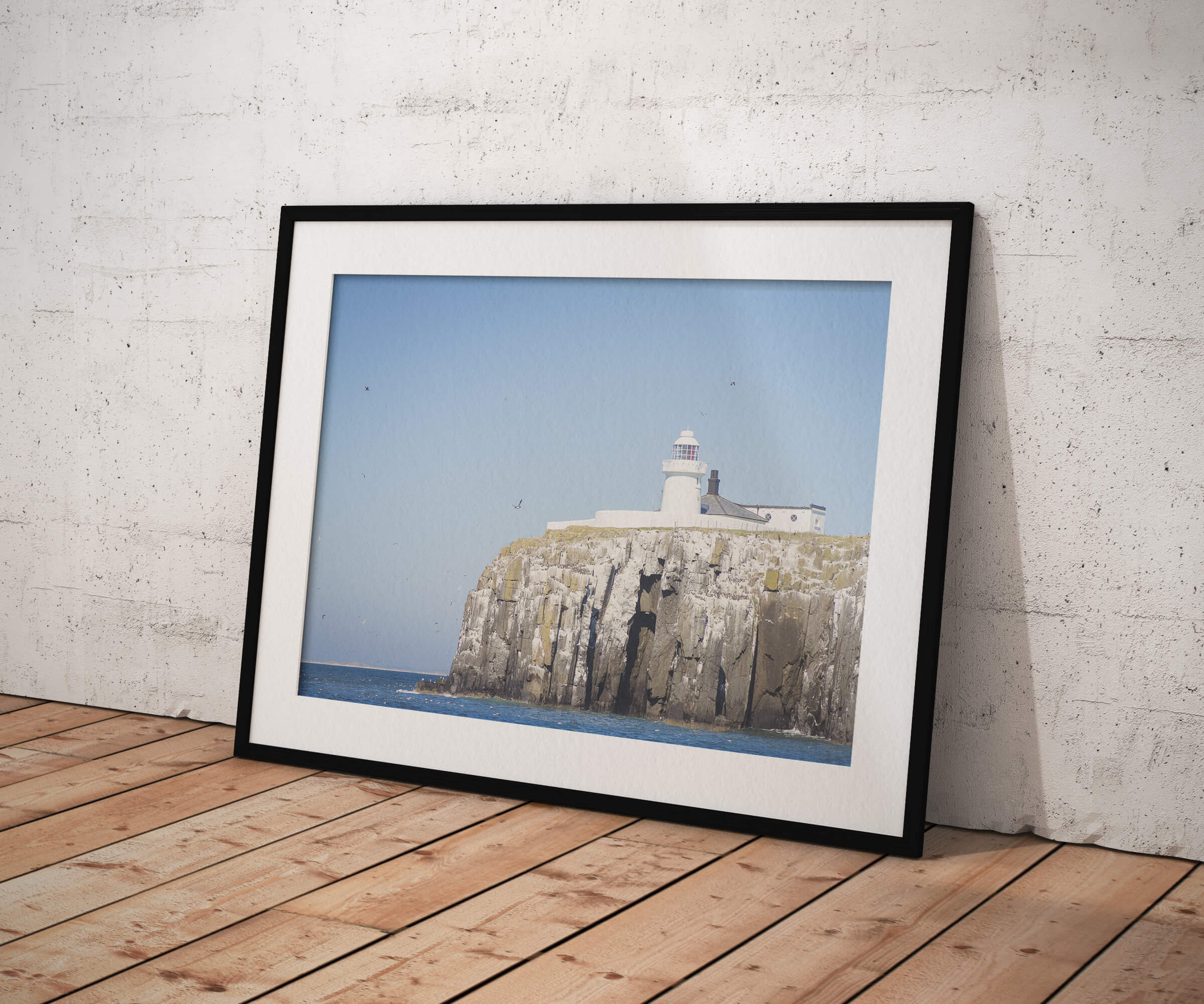 "FARNE LIGHTHOUSE" Giclée Fine Art Print, Northumberland (Framed)