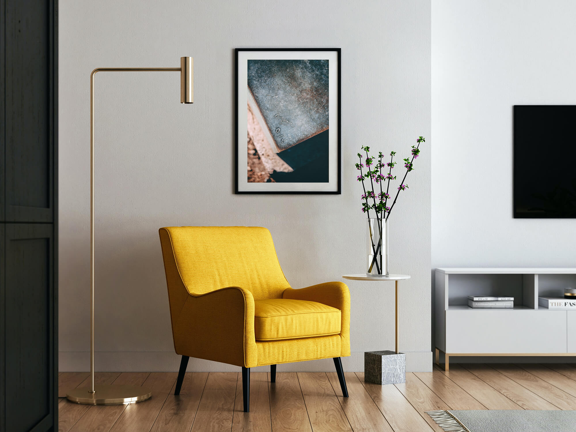 "MOORE" Giclée Fine Art Print, Yorkshire Sculpture Park (Hanging in room)