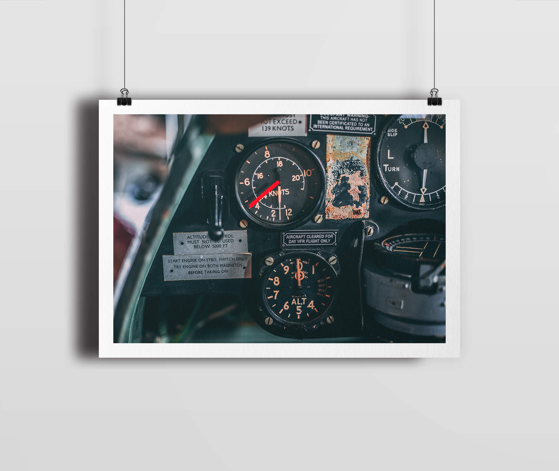 "TIGERMOTH DIALS" Giclée Fine Art Print (Hanging)