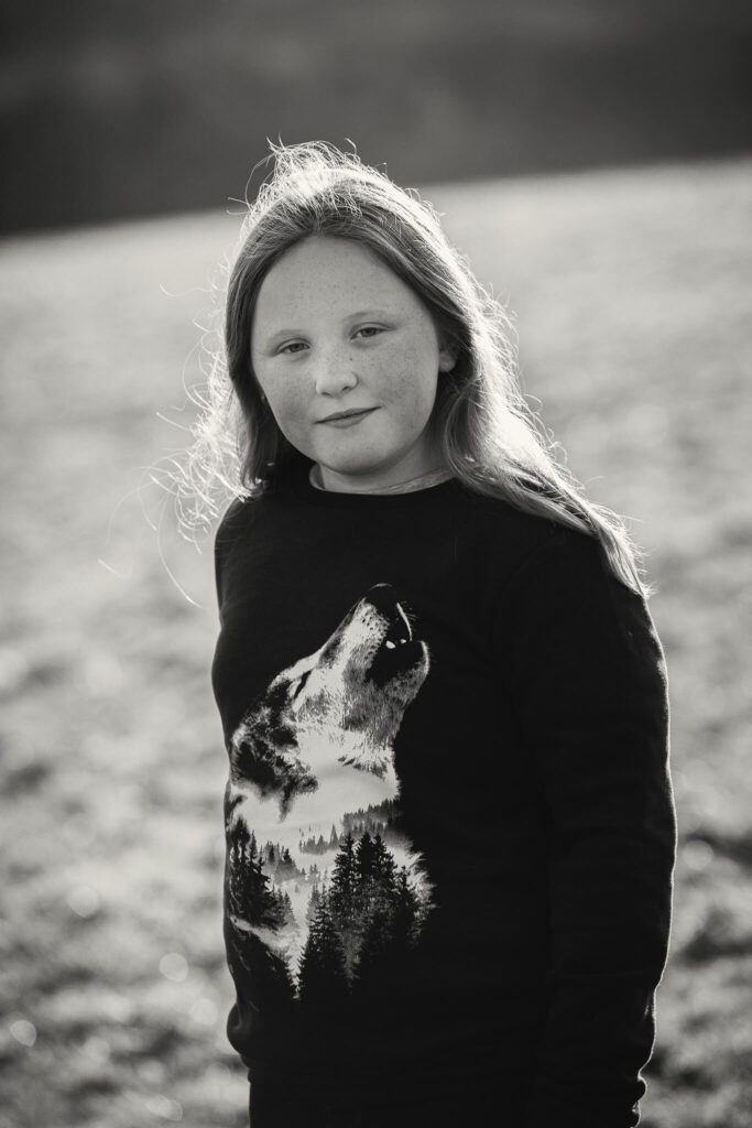 Black and white portrait taken at Temple Newsam, Leeds