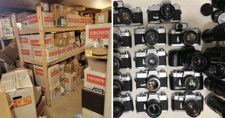 The unit was a veritable museum of photography. It was filled with approximately 2,000 vintage cameras and lenses.
