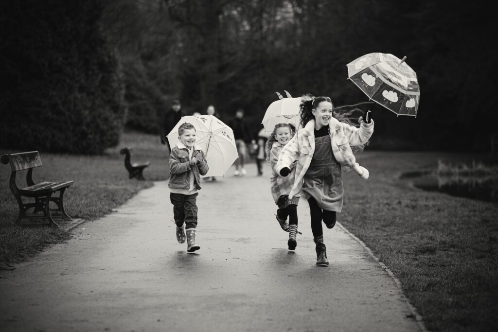 Sequence of images from a family shoot showing how thinking in scenes, not just shots can promote storytelling photography